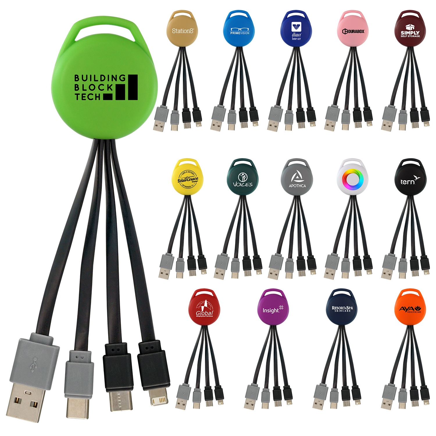 Vivid Dual Input 3-in-1 Charging Cable 1