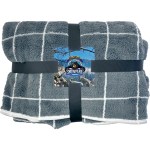 Gift Wrapped Plaid Recycled Blanket - Tag Gift Wrapped Plaid Recycled Blanket - Tag