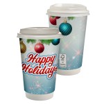 16 oz. Holiday Full Color Paper Cup with Lid 1 16 oz. Holiday Full Color Paper Cup with Lid 1
