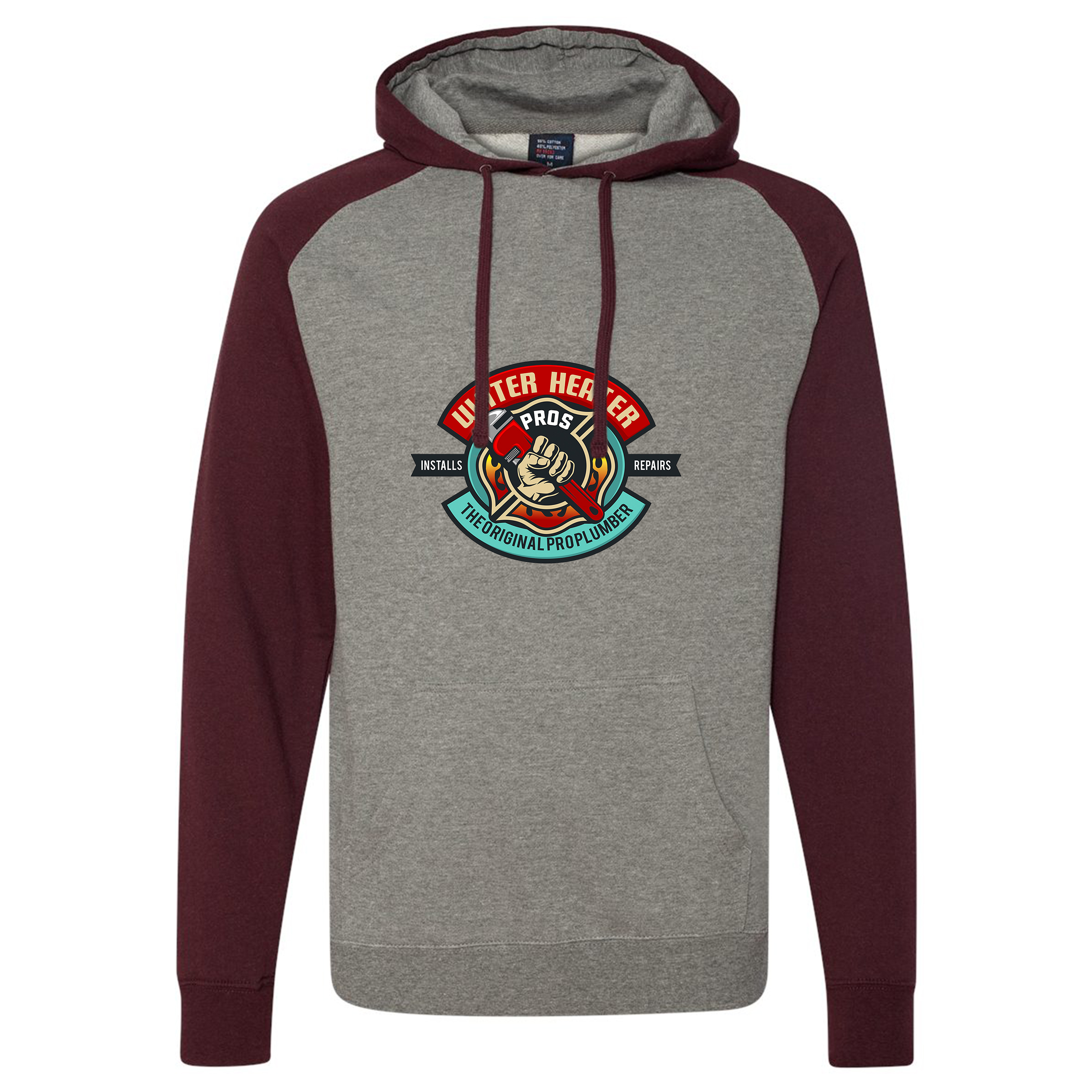 Independent Trading Co. Raglan Hooded Pullover Sweatshirt 1