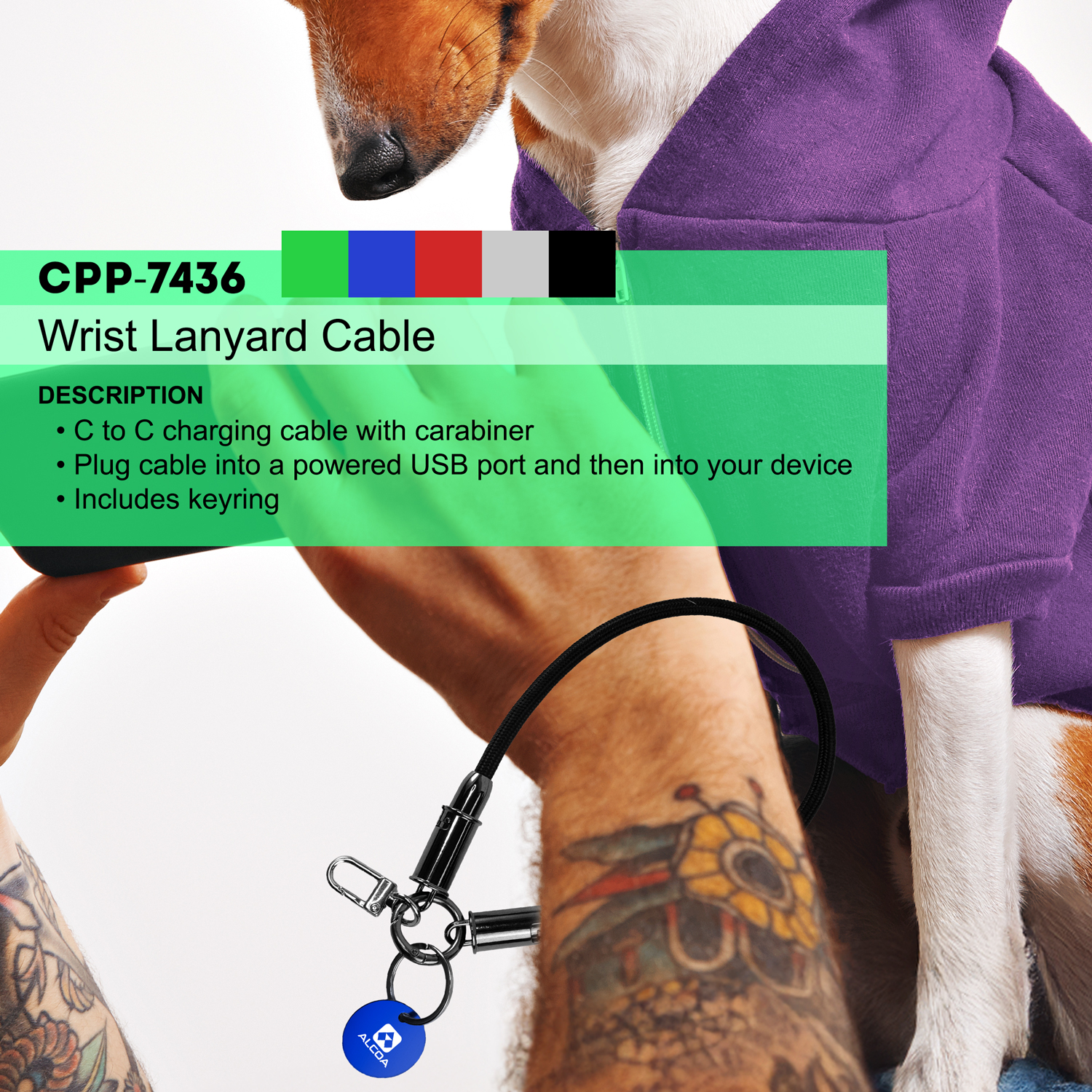 Wrist Lanyard Cable 1