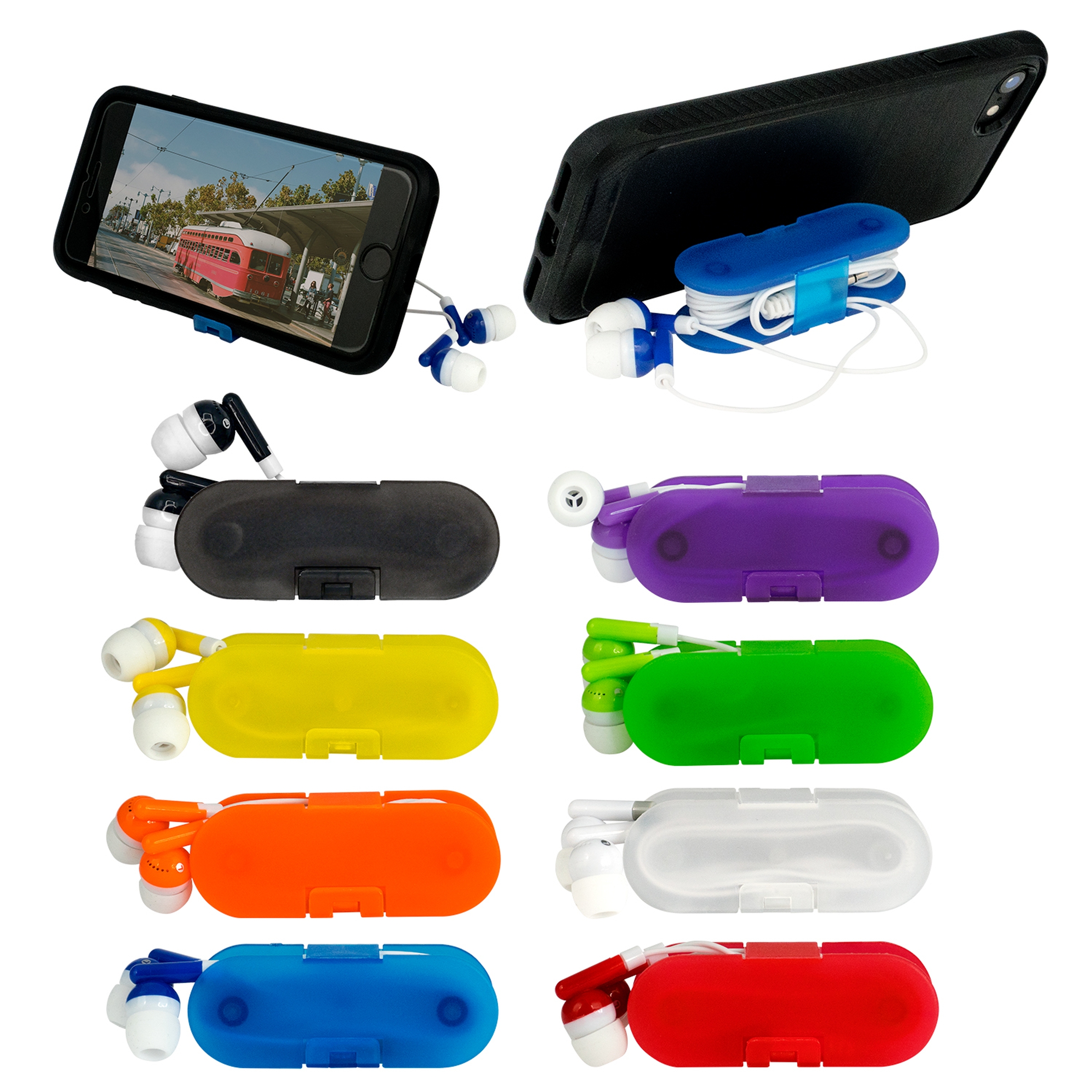 Ear Bud Wrap Phone Stand 1
