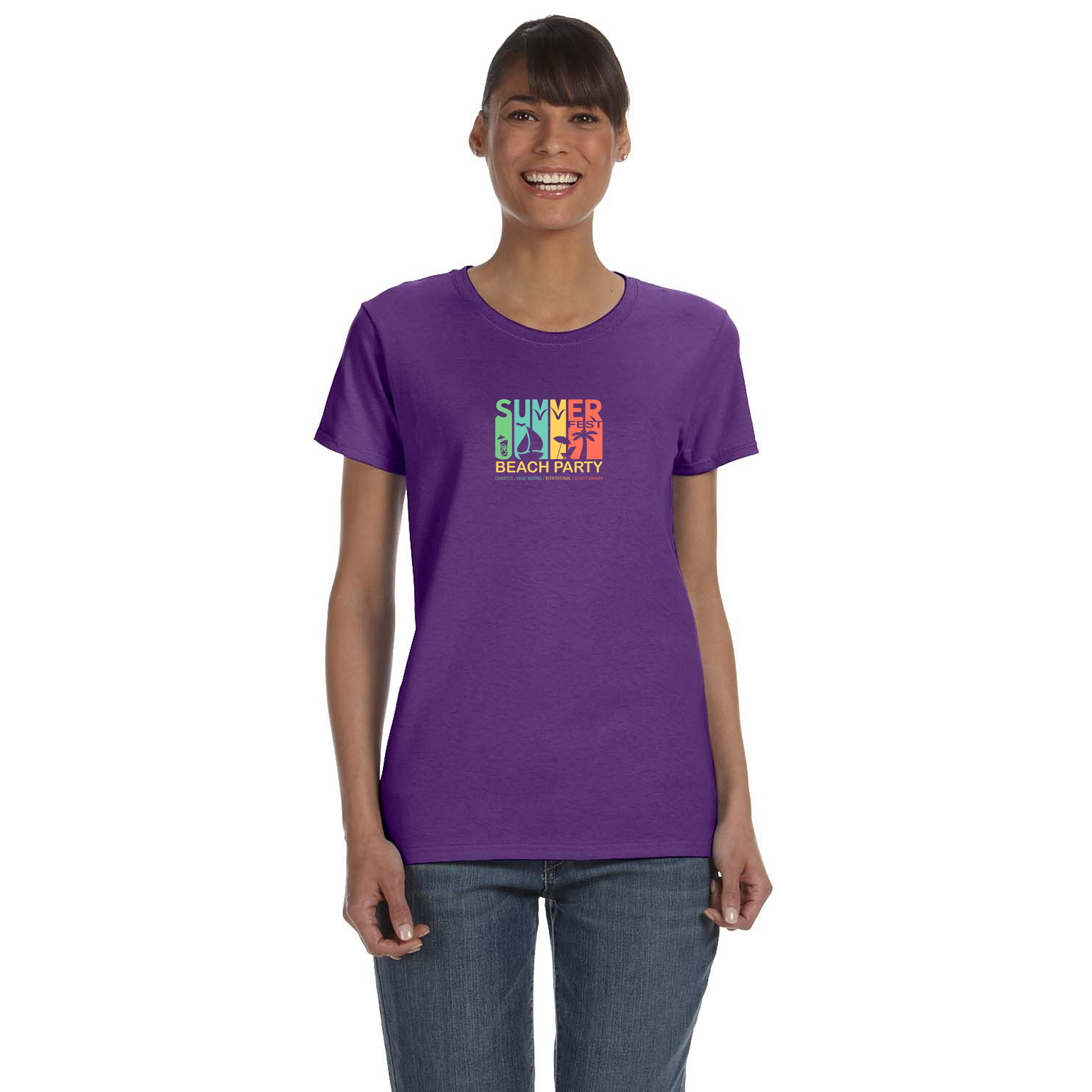 Gildan® Ladies Heavy Cotton™ 100% Cotton T-Shirt 1