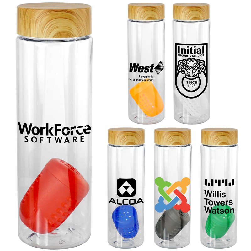 Bamboo Pattern 24 oz Recycled Bottle with Floating Infuser 1 Bamboo Pattern 24 oz Recycled Bottle with Floating Infuser 1