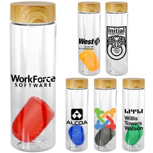 Bamboo Pattern 24 oz Recycled Bottle with Floating Infuser 1 Bamboo Pattern 24 oz Recycled Bottle with Floating Infuser 1