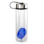 Metal Lanyard Lid 24 oz Recycled Bottle with Floating Infuser - blue Metal Lanyard Lid 24 oz Recycled Bottle with Floating Infuser - blue