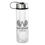 Metal Lanyard Lid 24 oz Recycled Bottle with Floating Infuser - clear Metal Lanyard Lid 24 oz Recycled Bottle with Floating Infuser - clear
