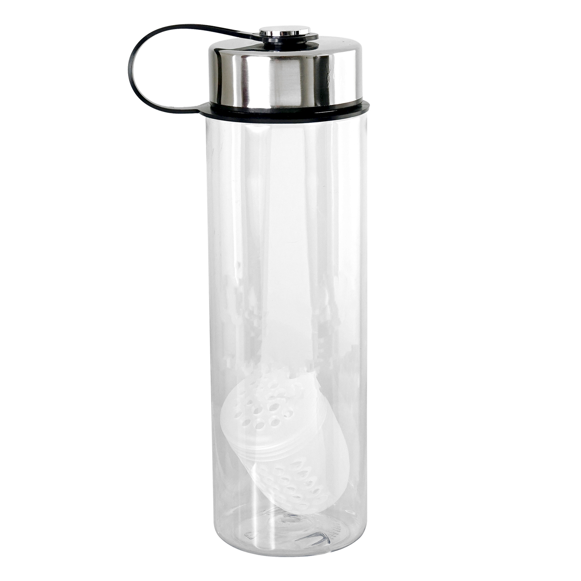 Metal Lanyard Lid 24 oz Recycled Bottle with Floating Infuser 1