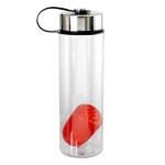 Metal Lanyard Lid 24 oz Recycled Bottle with Floating Infuser - red Metal Lanyard Lid 24 oz Recycled Bottle with Floating Infuser - red