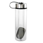 Metal Lanyard Lid 24 oz Recycled Bottle with Floating Infuser - smoke Metal Lanyard Lid 24 oz Recycled Bottle with Floating Infuser - smoke