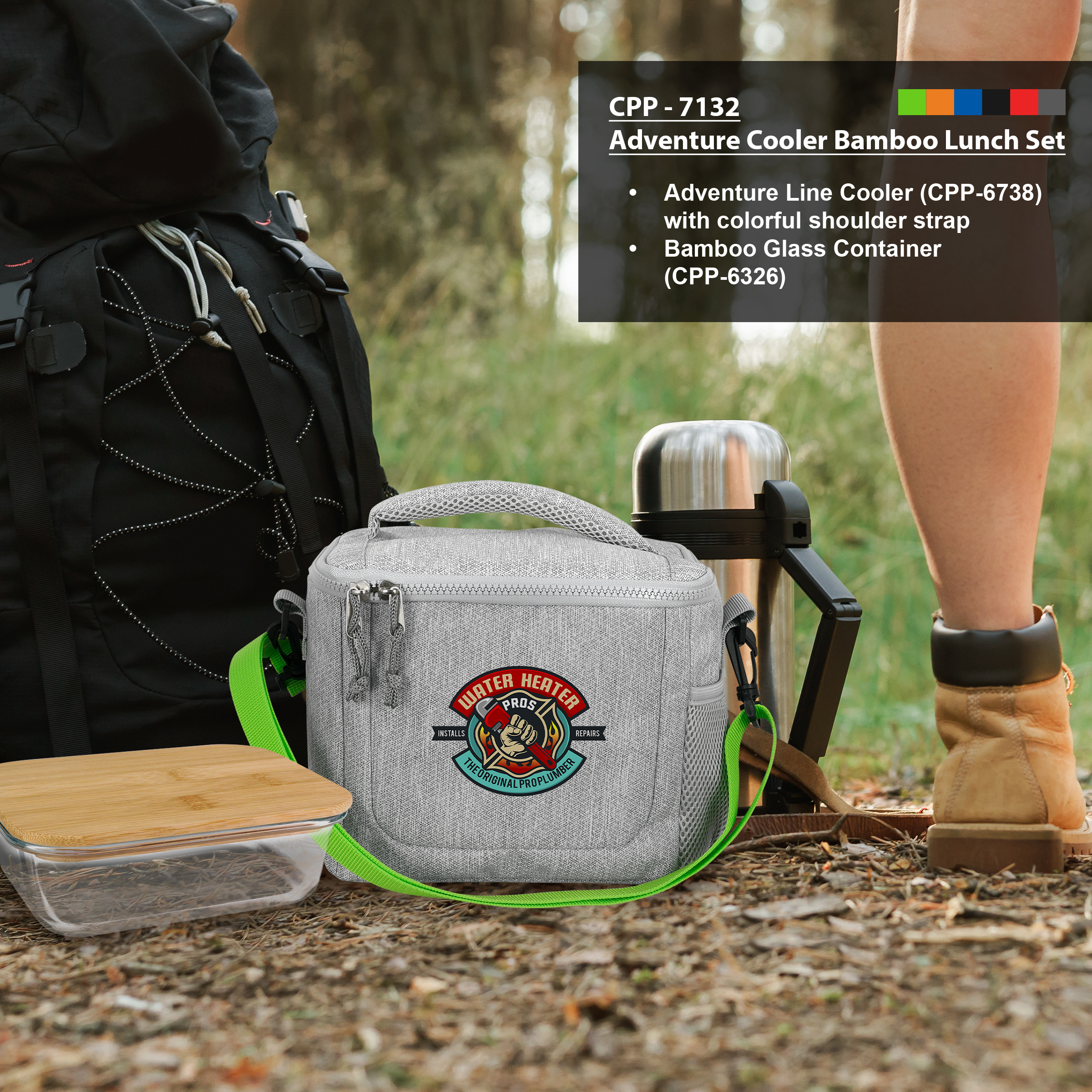 Adventure Cooler Bamboo Lunch Set 1