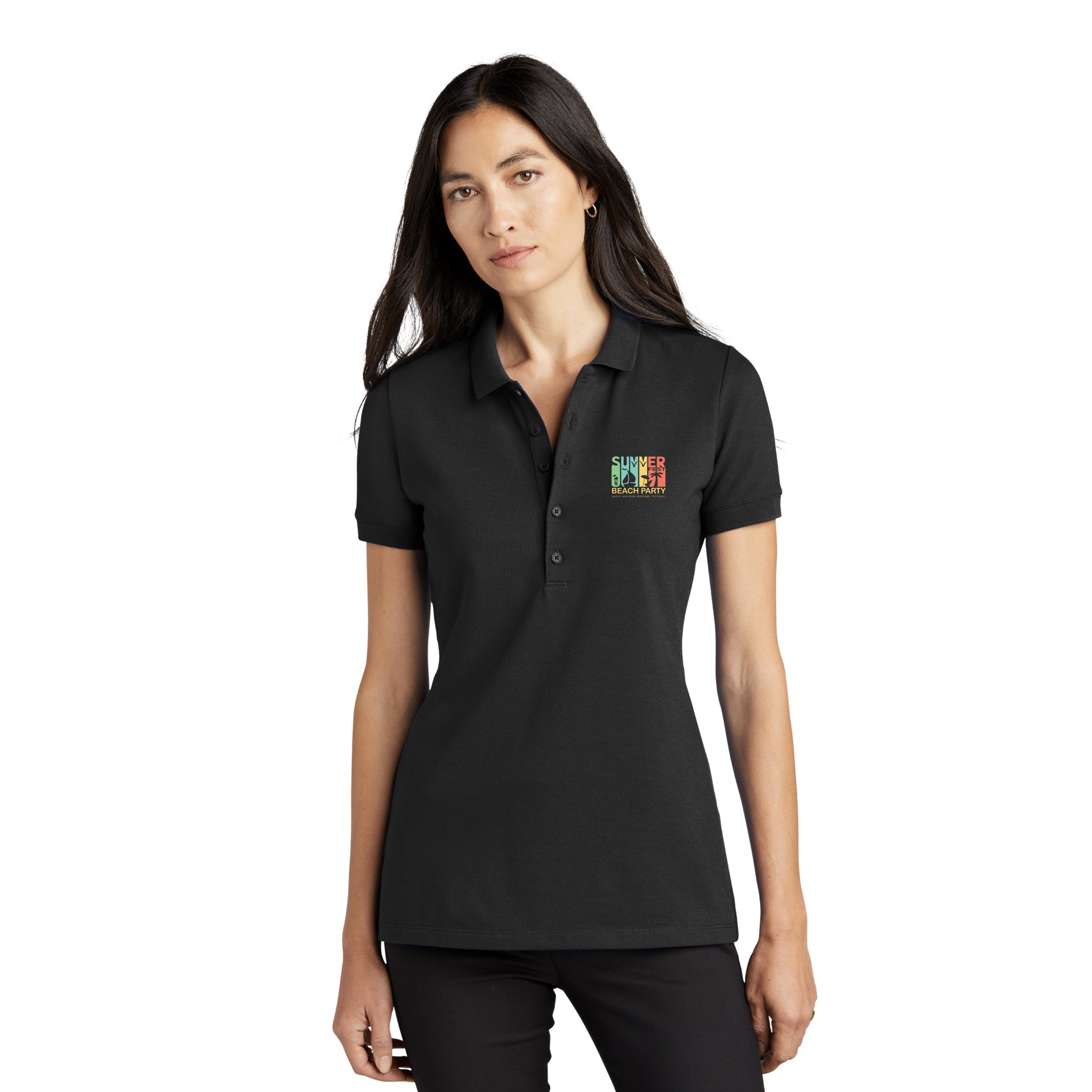 Mercer+Mettle® Women%27s Stretch Heavyweight Pique Polo 1