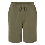 Independent Trading Co.® Mens Midweight Fleece Shorts - Army Green Independent Trading Co.® Mens Midweight Fleece Shorts - Army Green
