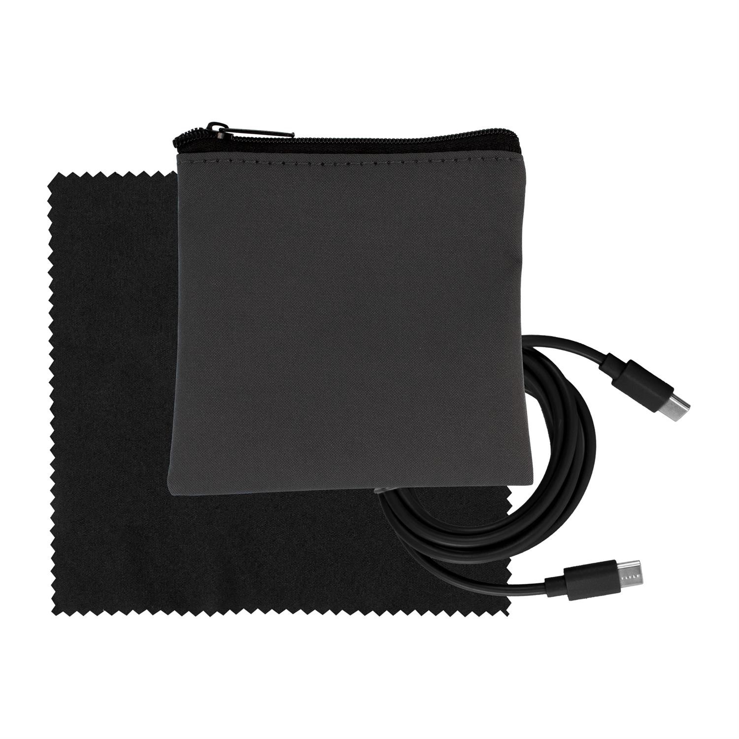 Gray Executive C to C Cable & Cloth Set 1