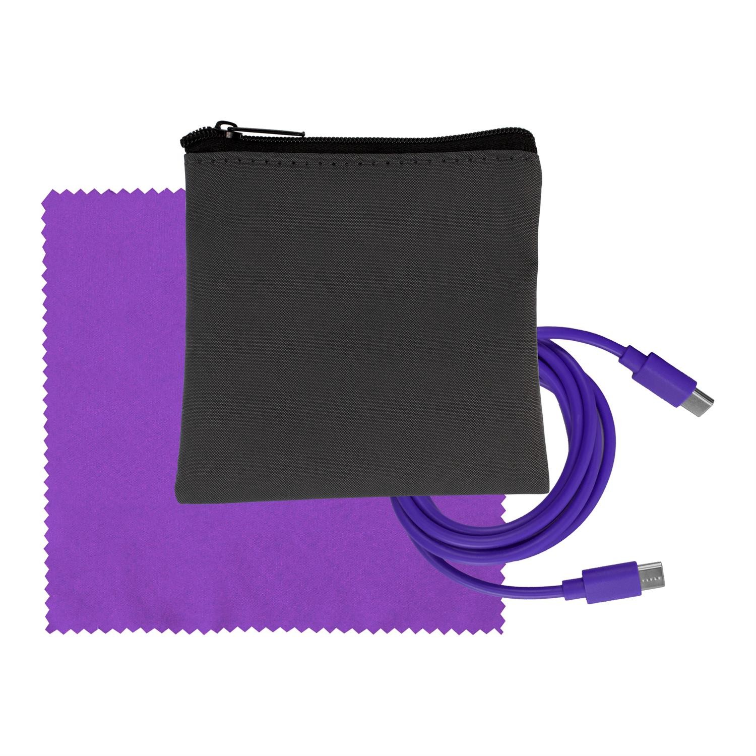 Gray Executive C to C Cable & Cloth Set 1