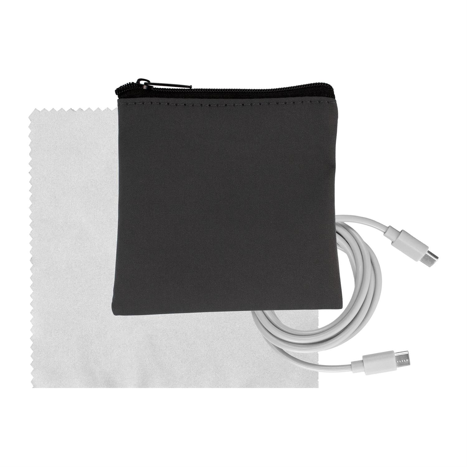 Gray Executive C to C Cable & Cloth Set 1