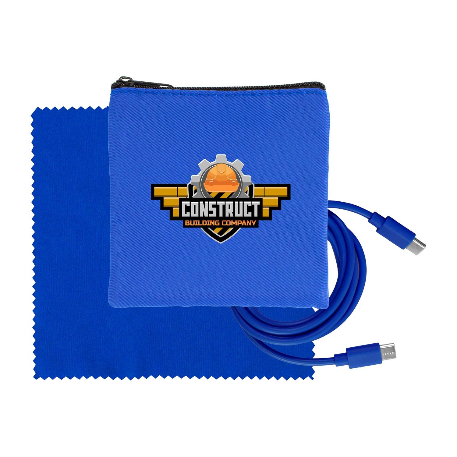 Colorful RPET C to C Cable & Cloth Set 1