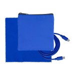 Colorful RPET C to C Cable & Cloth Set - Blue Colorful RPET C to C Cable & Cloth Set - Blue
