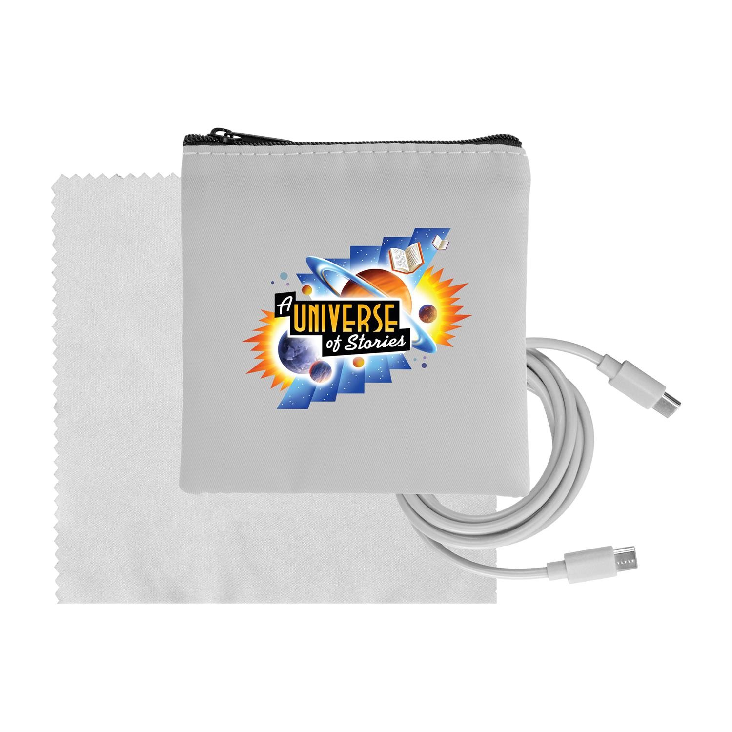 Colorful RPET C to C Cable & Cloth Set 1