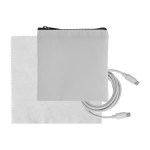 Colorful RPET C to C Cable & Cloth Set - Gray Colorful RPET C to C Cable & Cloth Set - Gray