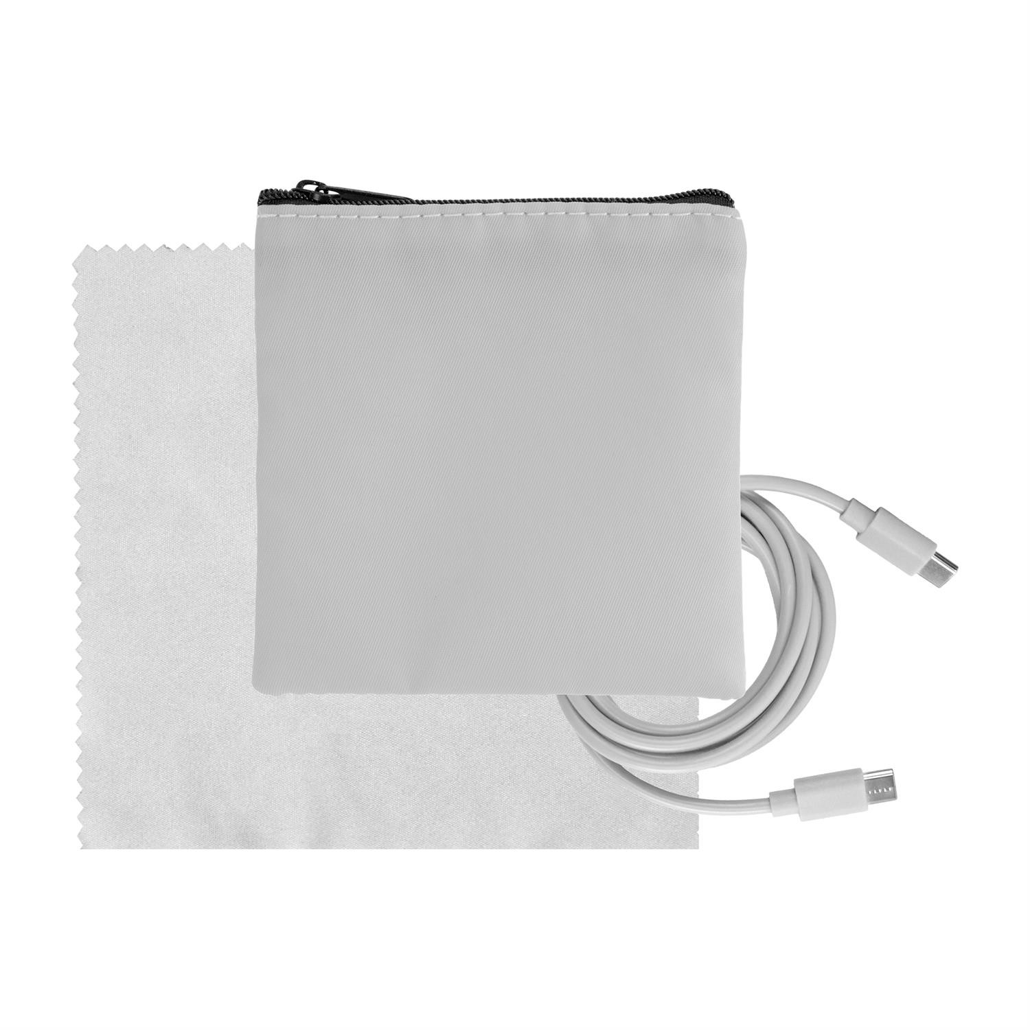 Colorful RPET C to C Cable & Cloth Set 1