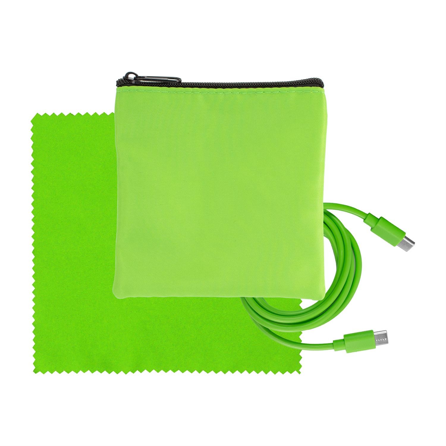Colorful RPET C to C Cable & Cloth Set 1
