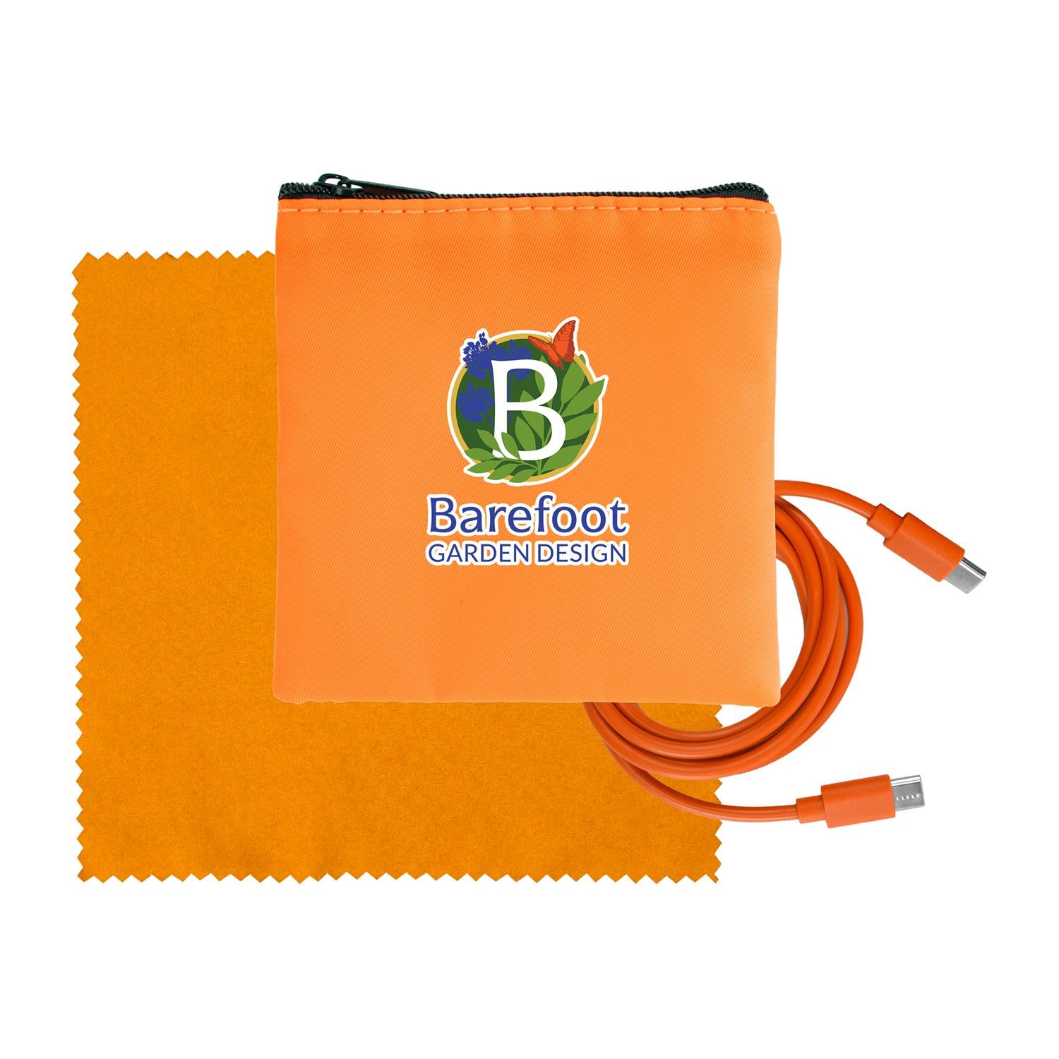 Colorful RPET C to C Cable & Cloth Set 1