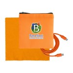 Colorful RPET C to C Cable & Cloth Set - Orange Colorful RPET C to C Cable & Cloth Set - Orange