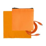 Colorful RPET C to C Cable & Cloth Set - Orange Colorful RPET C to C Cable & Cloth Set - Orange