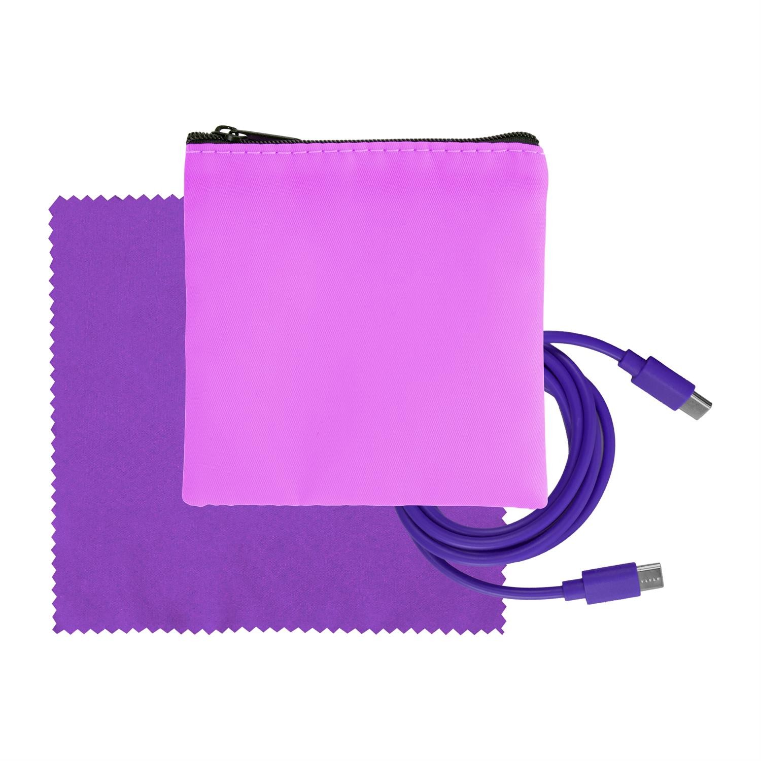 Colorful RPET C to C Cable & Cloth Set 1