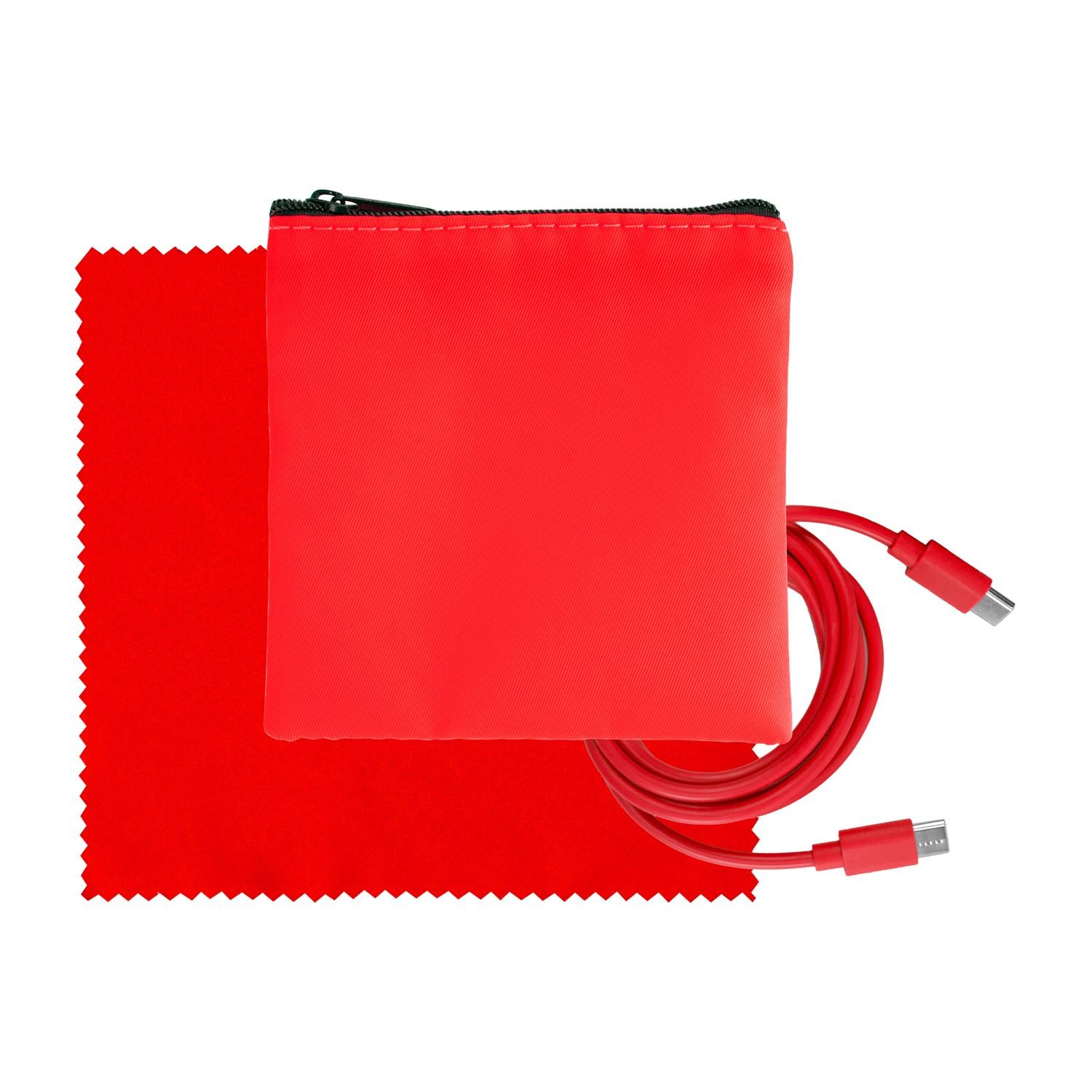 Colorful RPET C to C Cable & Cloth Set 1