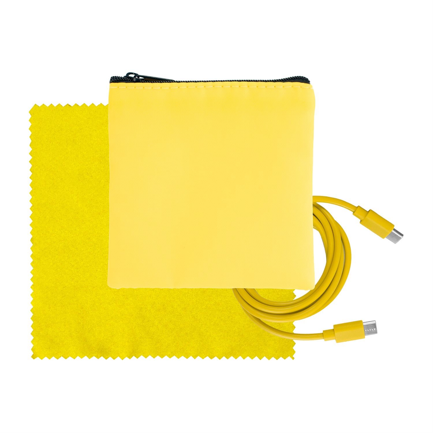 Colorful RPET C to C Cable & Cloth Set 1