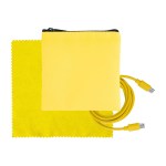 Colorful RPET C to C Cable & Cloth Set - Yellow Colorful RPET C to C Cable & Cloth Set - Yellow