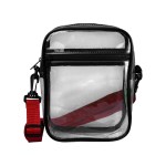 Clear Crossbody Sling Bag - Red Blank Clear Crossbody Sling Bag - Red Blank
