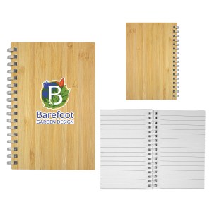 4" X 6" Bamboo Spiral Notebook 1 4" X 6" Bamboo Spiral Notebook 1