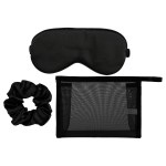 Mesh Satiny Sleep Set - Black Blank Mesh Satiny Sleep Set - Black Blank