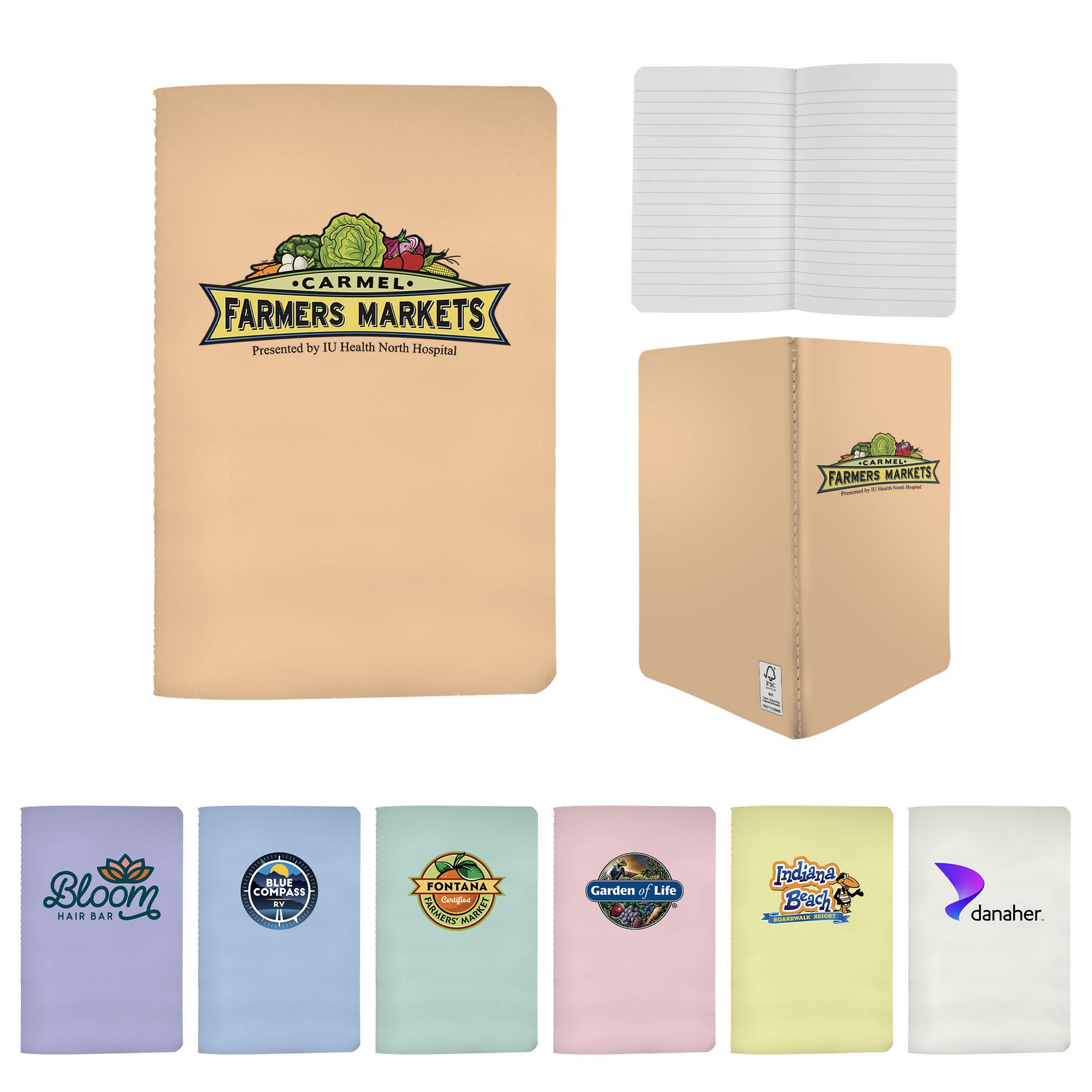 4" X 6" Pastel Sewn Paper Cover Notebook 1