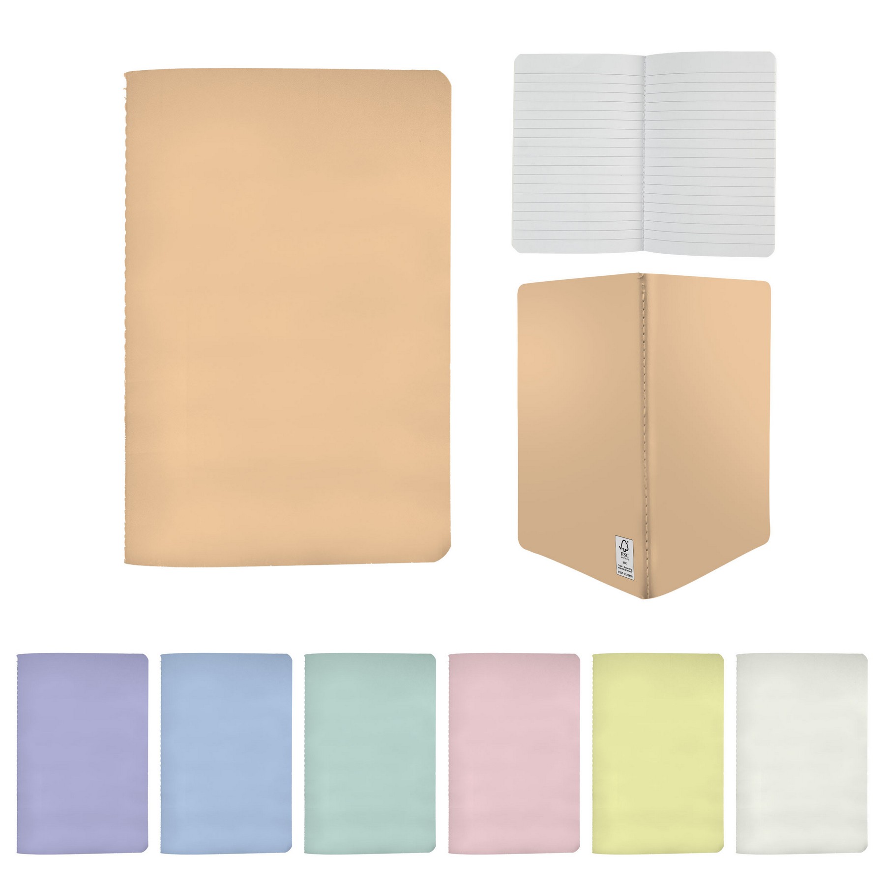 4" X 6" Pastel Sewn Paper Cover Notebook 1