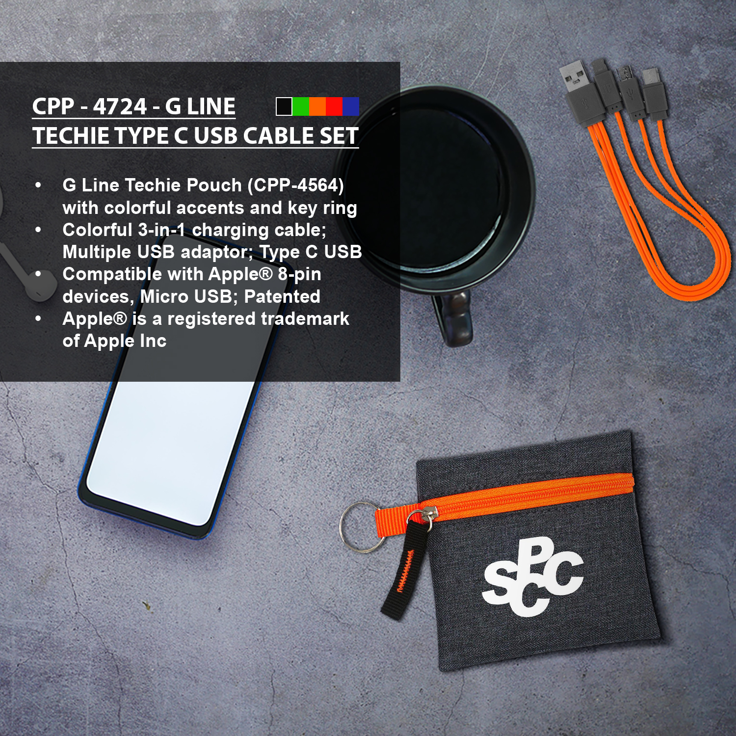 G Line Techie Type C USB Cable Set 1