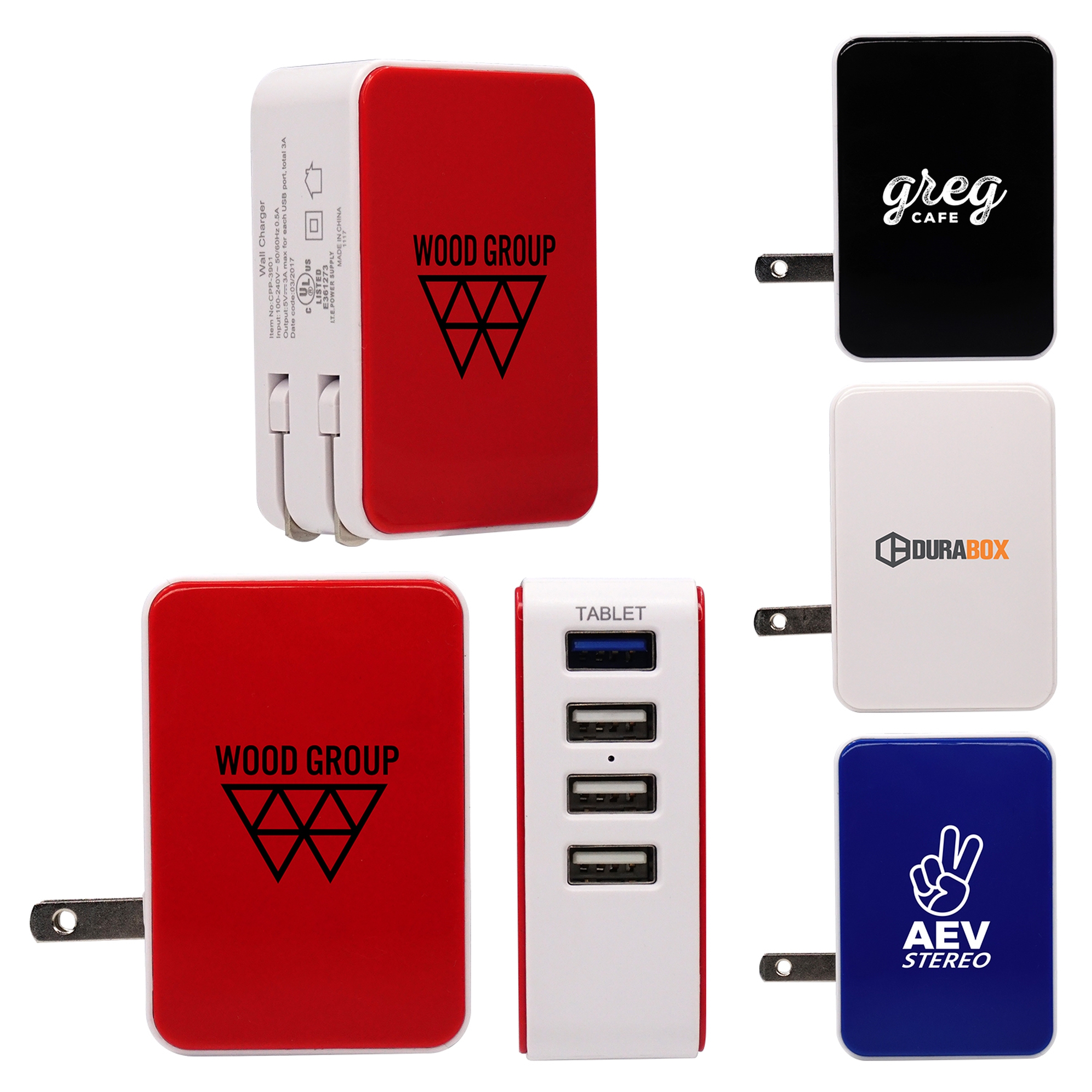 UL 4 Port USB Folding Wall Charger 1