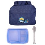 Handy Heathered Lunch To Go Set - blue Handy Heathered Lunch To Go Set - blue