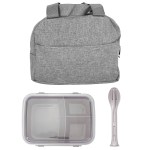 Handy Heathered Lunch To Go Set - gray Handy Heathered Lunch To Go Set - gray