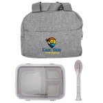 Handy Heathered Lunch To Go Set - gray Handy Heathered Lunch To Go Set - gray