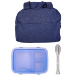 Handy Heathered Lunch To Go Set - blue Handy Heathered Lunch To Go Set - blue