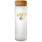 Full Color Bamboo Pattern 22 oz. Frosted Glass Bottle 1 Full Color Bamboo Pattern 22 oz. Frosted Glass Bottle 1