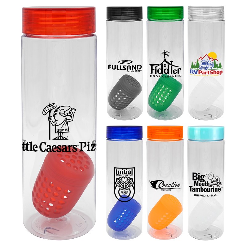 Clear View 24 oz. Recycled Bottle with Floating Infuser 1 Clear View 24 oz. Recycled Bottle with Floating Infuser 1