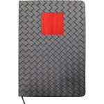 Woven Notebook with Metal Accent - red Woven Notebook with Metal Accent - red