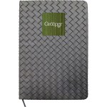 Woven Notebook with Metal Accent - green Woven Notebook with Metal Accent - green