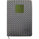 Woven Notebook with Metal Accent - green Woven Notebook with Metal Accent - green