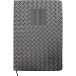 Woven Notebook with Metal Accent - gray Woven Notebook with Metal Accent - gray
